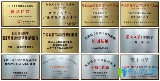 廣州穗華口腔榮譽(yù)證書