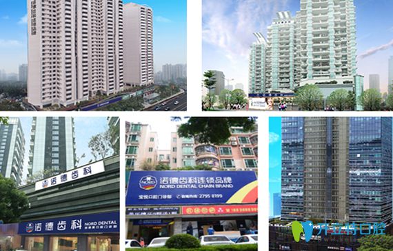 諾德齒科深圳五大連鎖機構(gòu)大樓組合圖