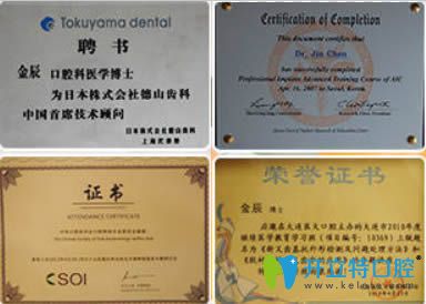 金辰院長(zhǎng)所獲部分榮譽(yù)