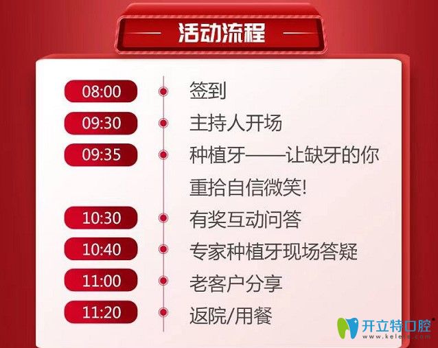 美奧口腔當天的活動流程