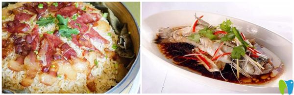 米飯和紅燒魚