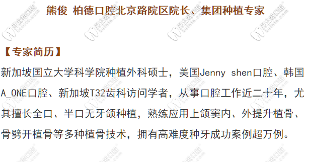 熊院長個(gè)人簡歷