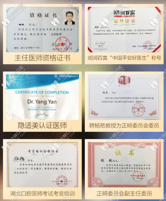 楊艷醫(yī)師榮譽