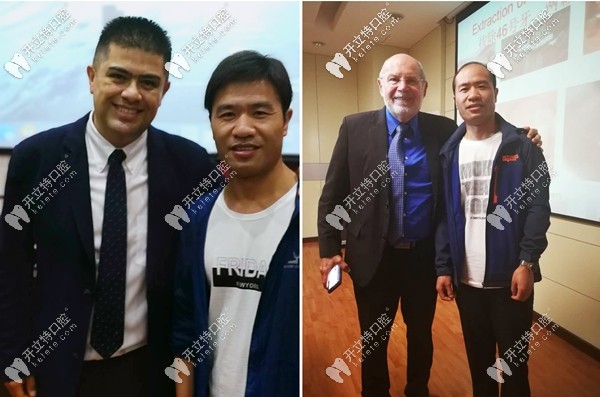 王國(guó)飛醫(yī)生和國(guó)外種植醫(yī)生的合影