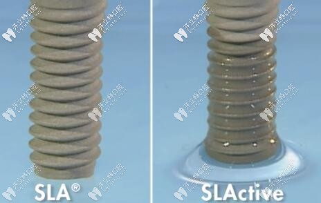 親水表面處理(SLActive)和SLA表面處理