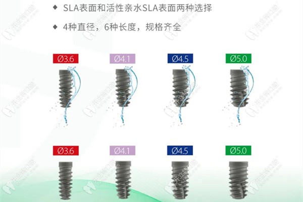 國產(chǎn)泰山種植體的型號和規(guī)格